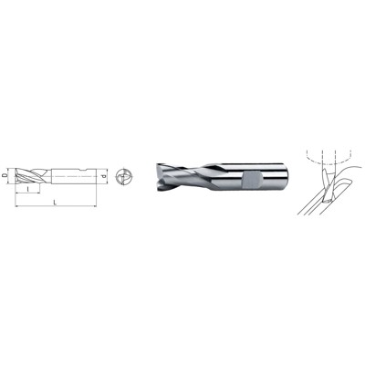 Produktbild von ELMAG - HSS Co8-Langlochfräser DIN 327 ø10,0mm kurz