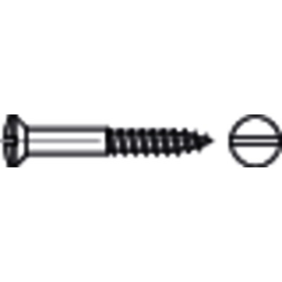 Produktbild von NOBRAND - Linsensenk-Holzschrauben mit Schlitz DIN 95 Edelstahl A2 ø6 x 25mm