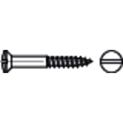 Produktbild von NOBRAND - Linsensenk-Holzschrauben mit Schlitz DIN 95 Messing ø5 x 16mm