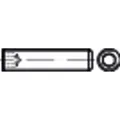 Produktbild von NOBRAND - Gewindestift mit ISK und Kegelkuppe ISO 4026 Stahl 45 H blank M8x1,25