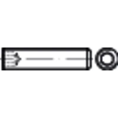 Produktbild von NOBRAND - Gewindestift mit ISK und Kegelkuppe ISO 4026 Stahl 45 H blank M8x1,25