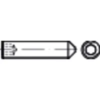 Produktbild von NOBRAND - Gewindestift mit ISK und Spitze DIN 914 Stahl 45 H blank M10 x 1,5 x 