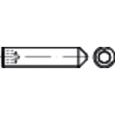 Produktbild von NOBRAND - Gewindestift mit ISK und Spitze ISO 4027 Edelstahl A4 blank M2,5x0,45