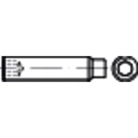 Produktbild von NOBRAND - Gewindestift mit ISK und Zapfen DIN 915 Stahl 45 H blank M10 x 10mm