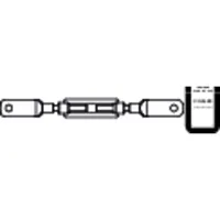 Produktbild von NOBRAND - Spannschlossmutter DIN 1480 offene Form Stahl 3.6 geschmiedet M16 0 x