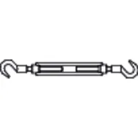 Produktbild von NOBRAND - Spannschloss mit 2 Haken DIN 1480 Stahl 3.6 M8 x 110