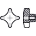 Produktbild von null - Kreuzgriff DIN 6335 Grauguss Form D mit Gewinde-Durchgangsloch M20 x 2,5