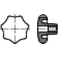 Produktbild von null - Sterngriff DIN 6336 Grauguss Form D mit Gewinde-Durchgangsloch M12 x 1,7