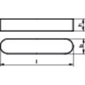 Produktbild von null - Passfeder DIN 6885 Form A ohne Bohrung rundstirnig Edelstahl A4 blank 8 