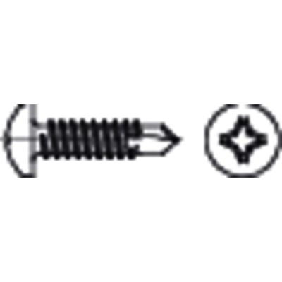 Produktbild von null - Flachkopf-Blech-Bohrschraube ISO 15481-H Stahl galvanisch verzinkt ø5,5 