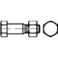 Produktbild von NOBRAND - Sechskant-Passschraube mit Mutter DIN 7968 MU Stahl 8.8 M20 x 50mm SB