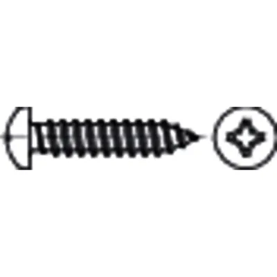 Produktbild von NOBRAND - Linsenkopf-Blechschraube Kreuzschlitz ISO 7049 Edelstahl A2 C-H 2,2 x