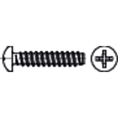 Produktbild von null - Linsenkopf-Blechschraube Kreuzschlitz ISO 7049 Edelstahl A2 F-H 4,2 x 9,