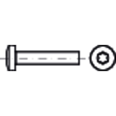 Produktbild von NOBRAND - Linsenschraube mit Innensechsrund DIN 7985-T Edelstahl A2 M2,5 x 3mm