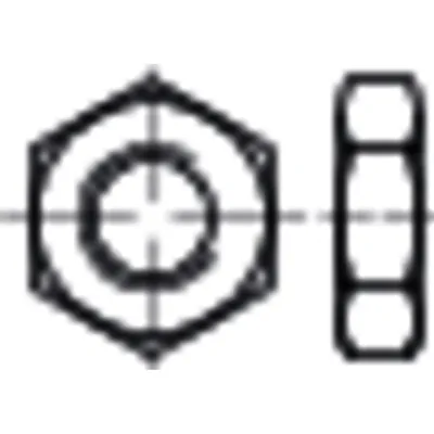 Produktbild von NOBRAND - niedrige Sechskantmuttern mit Fasen, ISO 4035 Edelstahl A4 blank M14