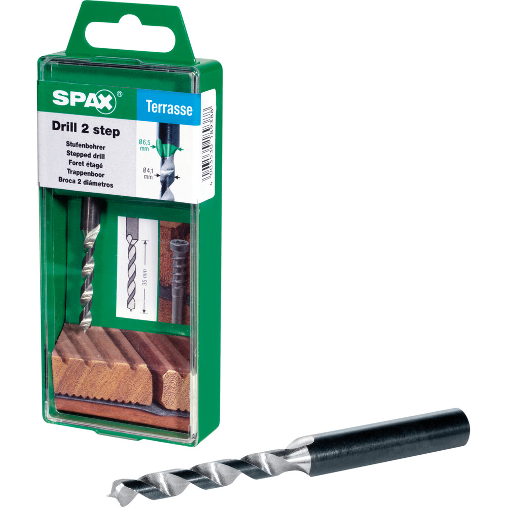 SPAX® Terrassenbau-Stufenbohrer mit zwei Bohrstufen Ø 4,1 und 6,5mm Produktbild img1 L