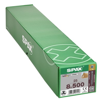 Produktbild von SPAX® - Zylinderkopf-Holzbauschraube Stahl WIROX CUT-Spitze VG T-STAR plus, ø8 