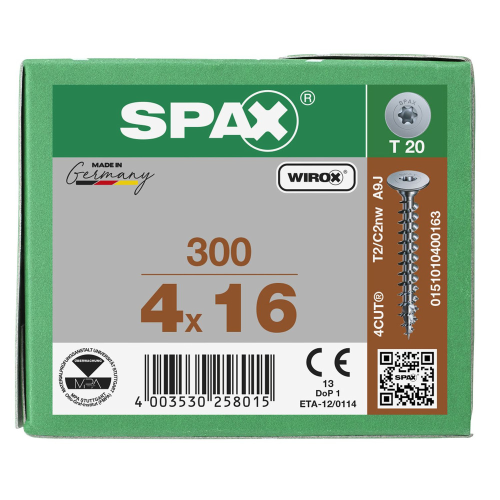 SPAX® Universalschraube, Flachrückwandkopf, T-Star, 4Cut, Gehärtet, gleitbeschichtet Produktbild img1 L