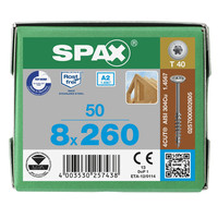 SPAX® Holzbauschraube 8mm, Tellerkopf, T-STAR plus, 4CUT, TG, Edelstahl A2 Produktbild