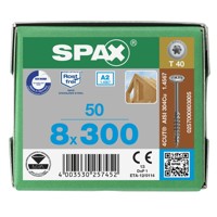 Produktbild von SPAX® - Holzbauschraube ER A2 blk TG T 40, ø8 x 300mm