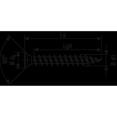 Produktbild von SPAX® - Universalschraube kleiner Senkkopf Stahl Z 1 3x15 mm,V,1000Stk.,WIROX