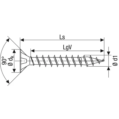Produktbild von SPAX® - Universalschraube Senkkopf Stahl T 10 3x25 mm,200Stk.