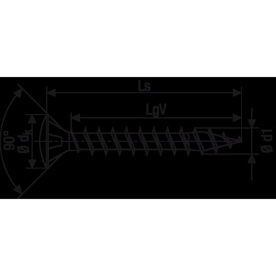 Produktbild von SPAX® - Universalschraube Linsensenkkopf Stahl Z 2 4x16 mm,WIROX