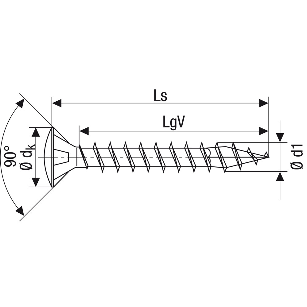 SPAX® Universalschraube Linsensenkkopf Stahl Z 2 4x16 mm,vernickelt Produktbild img2 L