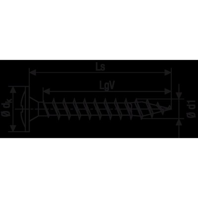 Produktbild von SPAX® - Rückwandschraube St znblk Vollgewinde PZD 2, 5x50mm