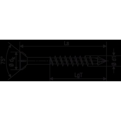 Produktbild von SPAX® - Senkkopf St znblk Teilgewinde T-STAR plus T 15, 3,5x45mm