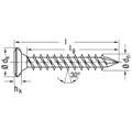 Produktbild von SPAX® - FEX-Beschlagschraube SeKo Stahl zn sil Kreuzschlitz H2, 4x33mm