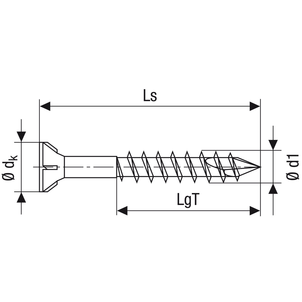 SPAX® Glasleistenschraube SeKo ER A2 blk Teilgewinde Kreuzschlitz Z Z 2, 3,5x40mm Produktbild img2 L