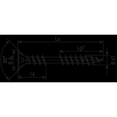 Produktbild von SPAX® - Verlegeschraube Senkkopf Stahl WIROX FG T-STAR plus T 20, 4,5x60mm