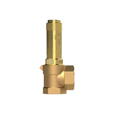 Produktbild von RIEGLER - Eck-Sicherheitsventil, Flüssigkeiten, G 1/2, Ansprechdruck 10 bar (22
