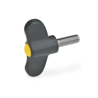 Produktbild von Ganter Norm® - Flügelschrauben, Kunststoff, mit Edelstahl-Gewindestift (633.1-4