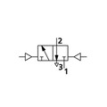 Produktbild von RIEGLER - 3/2-Wegeventil, pneumatisch, bistabil, Anschluss G 1/2 (516.203)