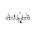 Produktbild von RIEGLER - 3/2-Wegeventil, elektropneumat., bistabil, G 1/2, 230 V AC (517.126)