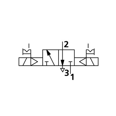 Produktbild von RIEGLER - 3/2-Wegeventil, elektropneumat., bistabil, G 1/2, 230 V AC (517.126)