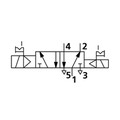 Produktbild von RIEGLER - 5/2-Wegeventil, Diff.-kolb., elektropn., bistabil, G 1/2, 24 V AC (51