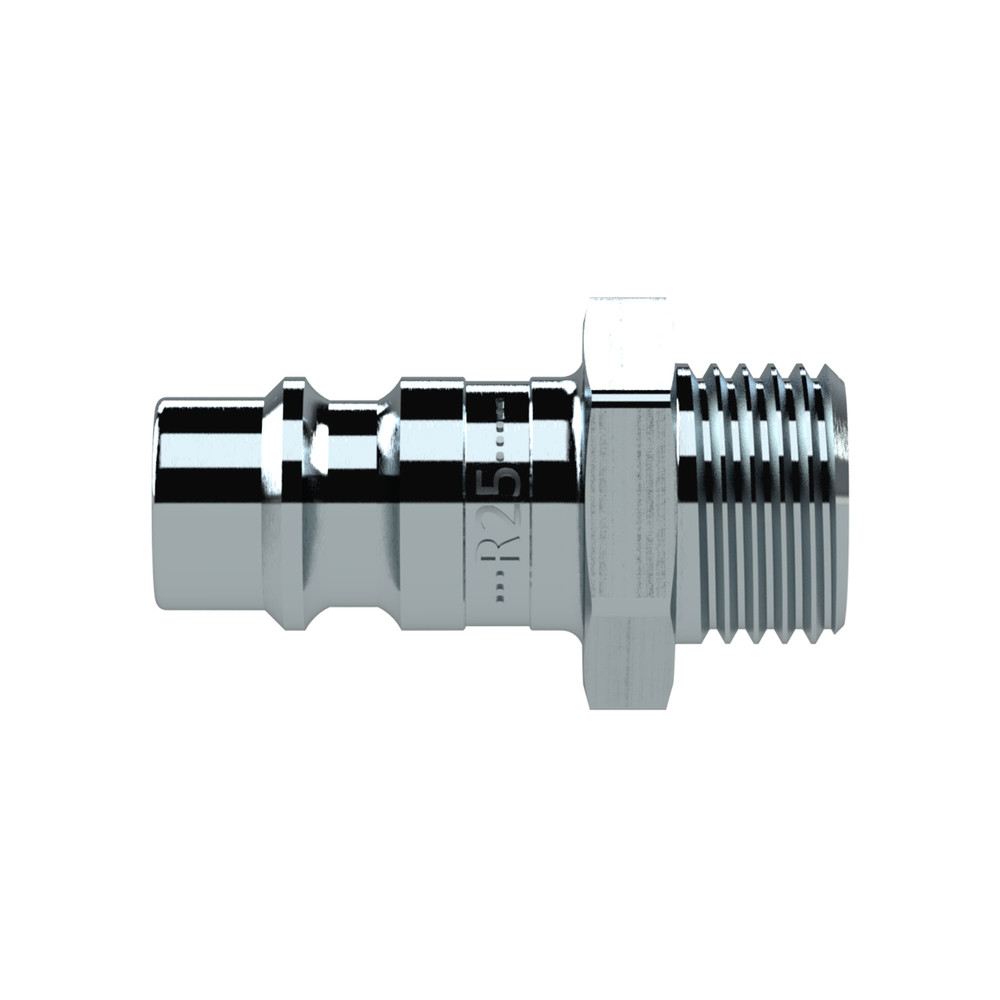 RIEGLER Nippel f. Kuppl. NW7,2-7,8, Stahl gehärtet/verz., R 1/8 AG, 0- 35 (243.49 ST) Produktbild img3 L