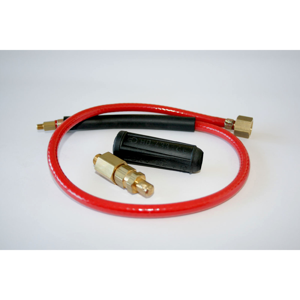 ELMAG Schweißkabel-Stecker, schwarz ø9mm 16/25, mit Gasanschluß für WIG Produktbild img1 L