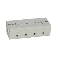 Produktbild von RIEGLER - Reihengrundplatte 4-fach, M5 für Mini-Magnetventile 15 mm (1099.04)