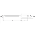 Produktbild von QONNECT® - Q-Standard Blindniet Edelstahl A2/A2 Flachrundkopf 5.0 X 08
