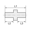 RIEGLER Doppelgewindenippel, G 3/8 a., G 3/4 a., SW 32, Edelstahl 1.4571 (252.04/S-ES) Produktbild