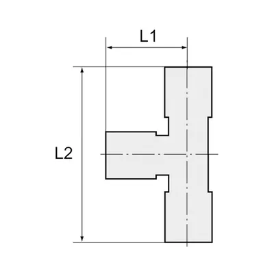 Produktbild von RIEGLER - T-Steckverschraubung L-Form »metallica«, drehbar, G 1/8 a. Ø 6 mm (86