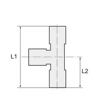 Produktbild von RIEGLER - T-Steckverschr. »Blaue Serie«, L-Form, drehbar, G 1/2 a., Ø14mm (129.