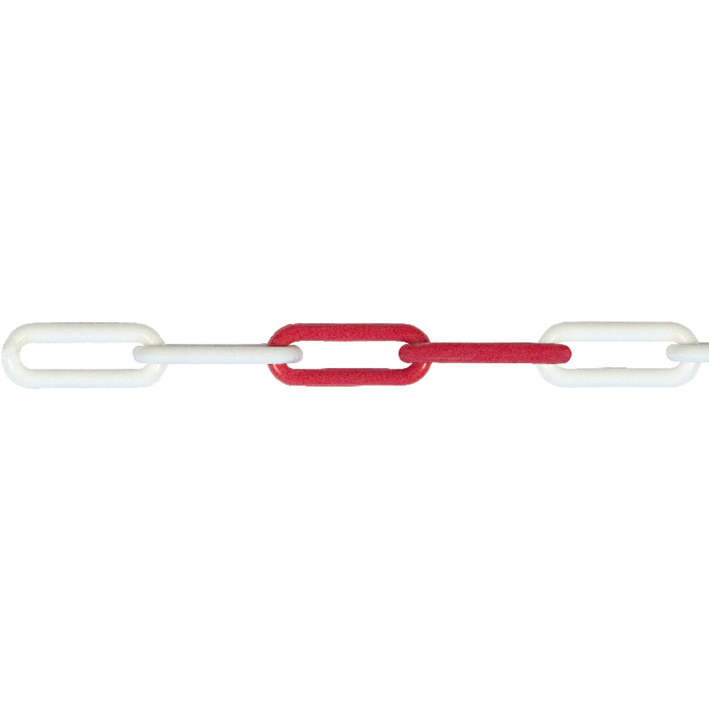 PÖSAMO Kunststoffkette Polyamid 8mm x 25m rot/weiß Produktbild img1 L