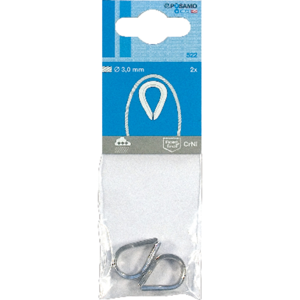 PÖSAMO Kausche rostfrei 3mm a 2Stck Produktbild img1 L