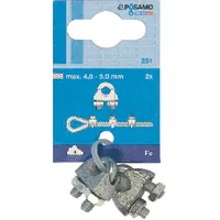 Produktbild von PÖSAMO - Drahtseilklemme Stahl-verzinkt 3mm, 2 Stück