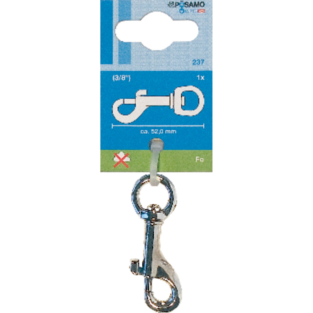 PÖSAMO Bolzenkarabiner mit drehbarem Ring Produktbild img1 L